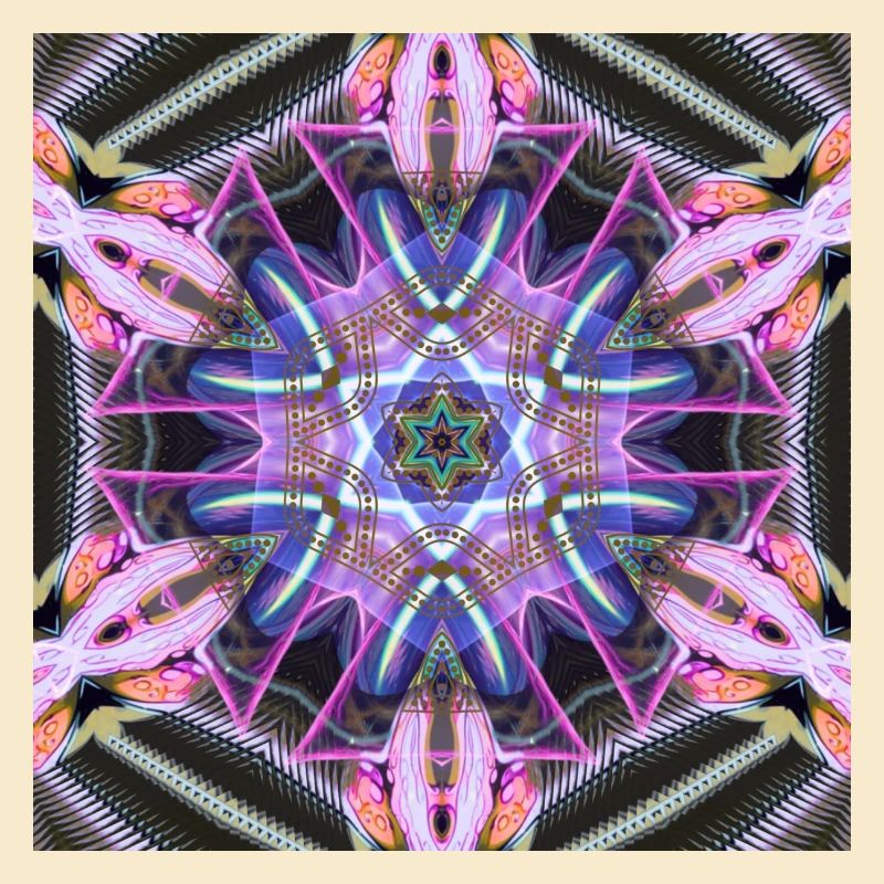 Psychedelic Neon Mandala Pattern