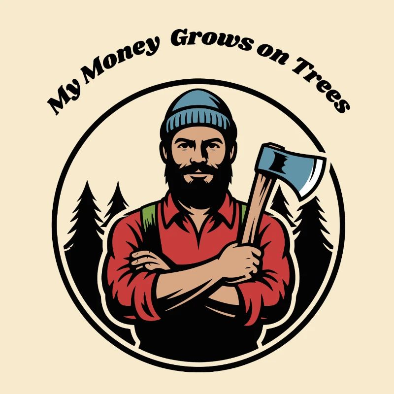 Mon argent pousse sur les arbres - Bûcheron forestier