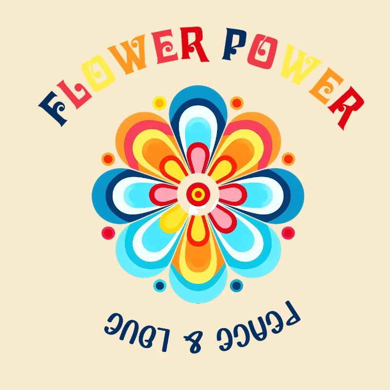 Flower Power Farbblüte Design