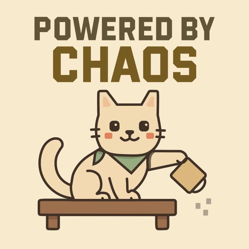 Powered by Chaos - Freche Katze wirft Kaffee um