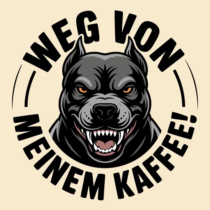 Wütender Hundekopf im Schwarz