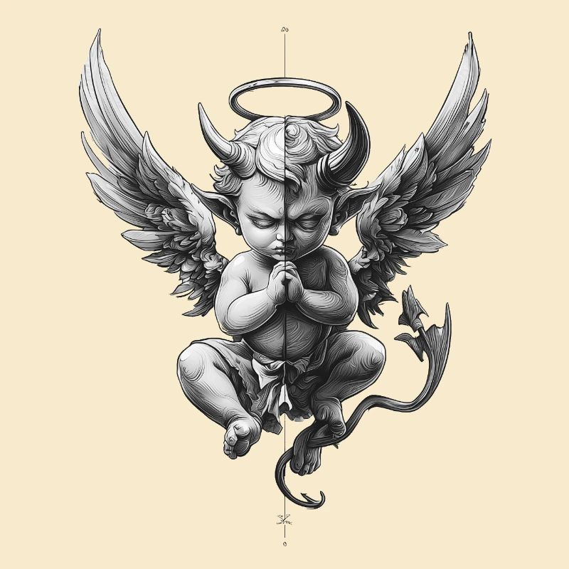 Anges et Démons : Noir et Blanc