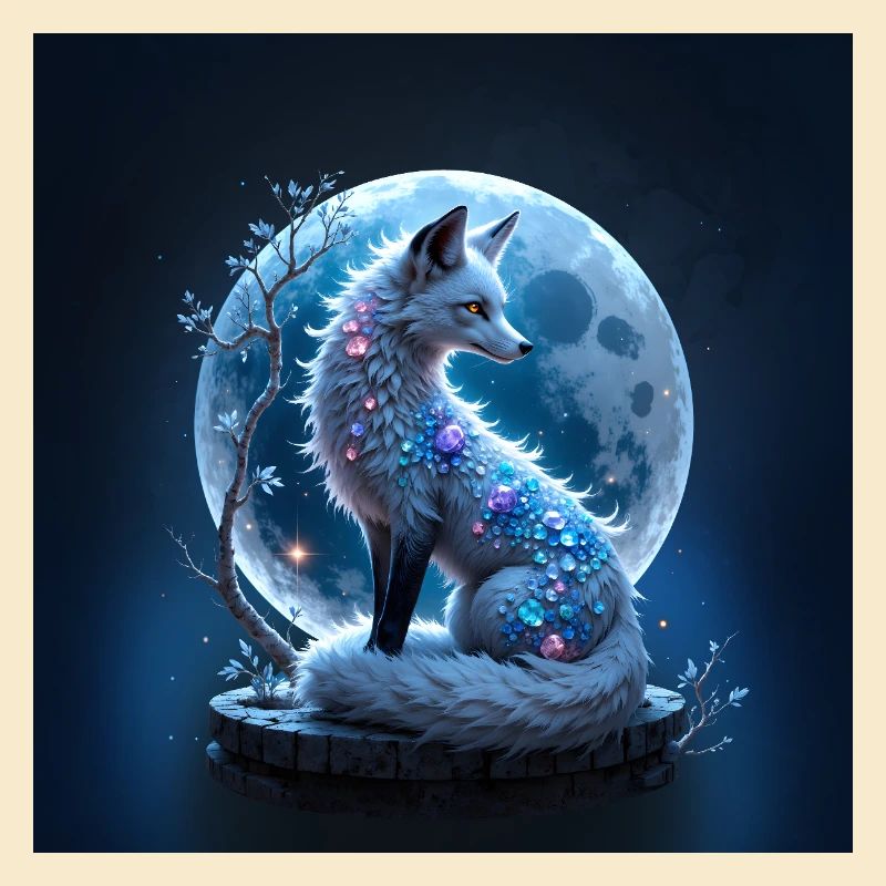 Blauer Edelstein Lunar Fuchs