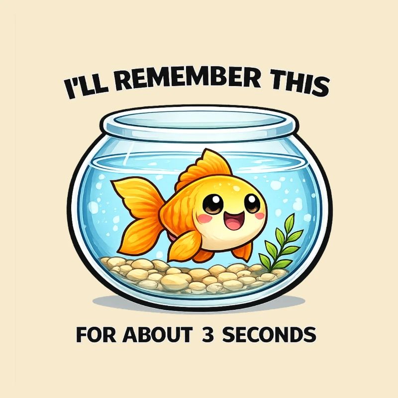 Laughing Goldfish Saying Aquarium