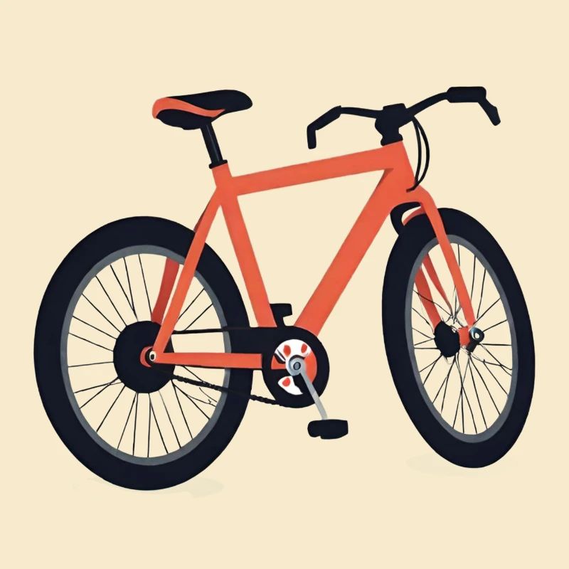 Design orange du vélo