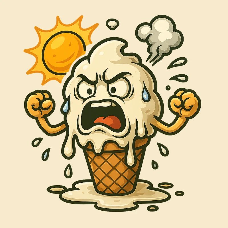 Quand la glace se décompose sous la chaleur