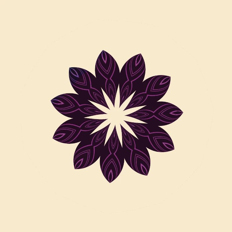 Dunkle Purpur Mandala Blume