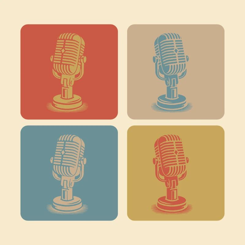 Retro Microphone Pop Art