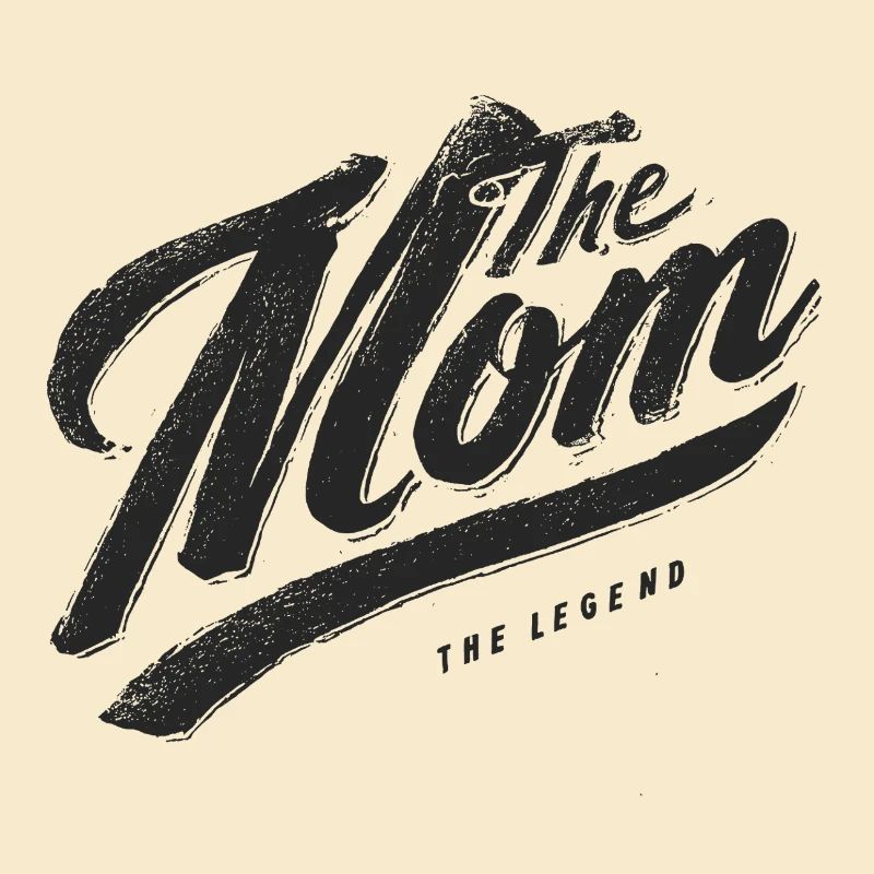 The Mom The Legend Vintage Script