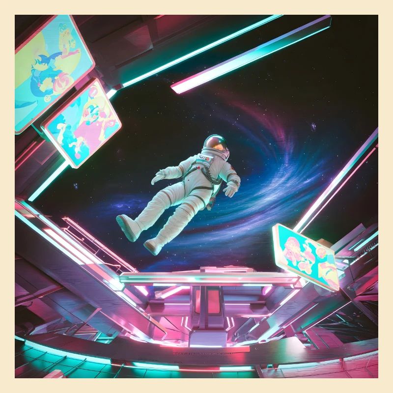 Combinaison spatiale arcadienne spatiale - Néon