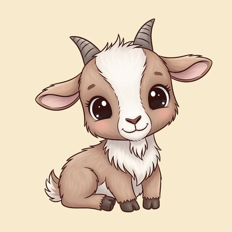 Dessin animé mignon de chevreau
