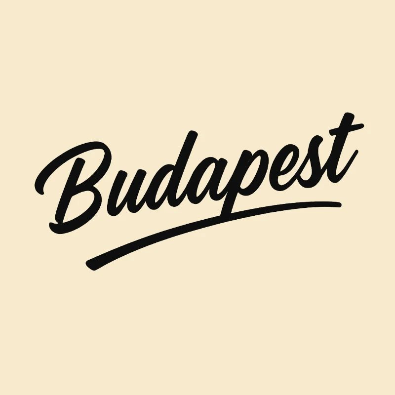 Budapest Script Lettering Travel Souvenir