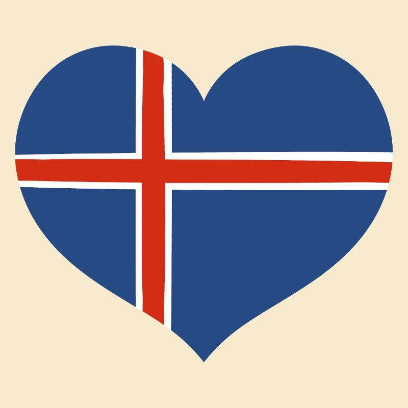 Conception du cœur du drapeau islandais