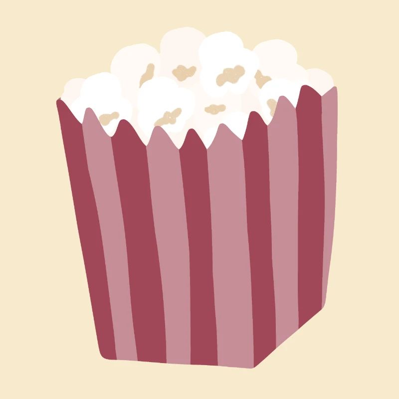Illustration de boîte de popcorn