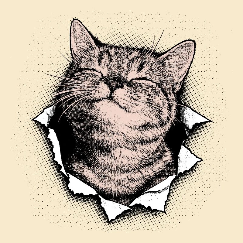 Chat le plus mignon – Design vintage de chats en demi-teinte