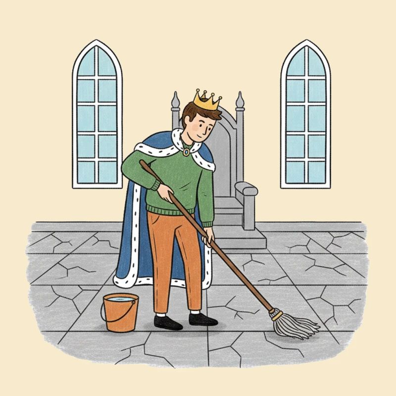 Roi Nettoie le Château