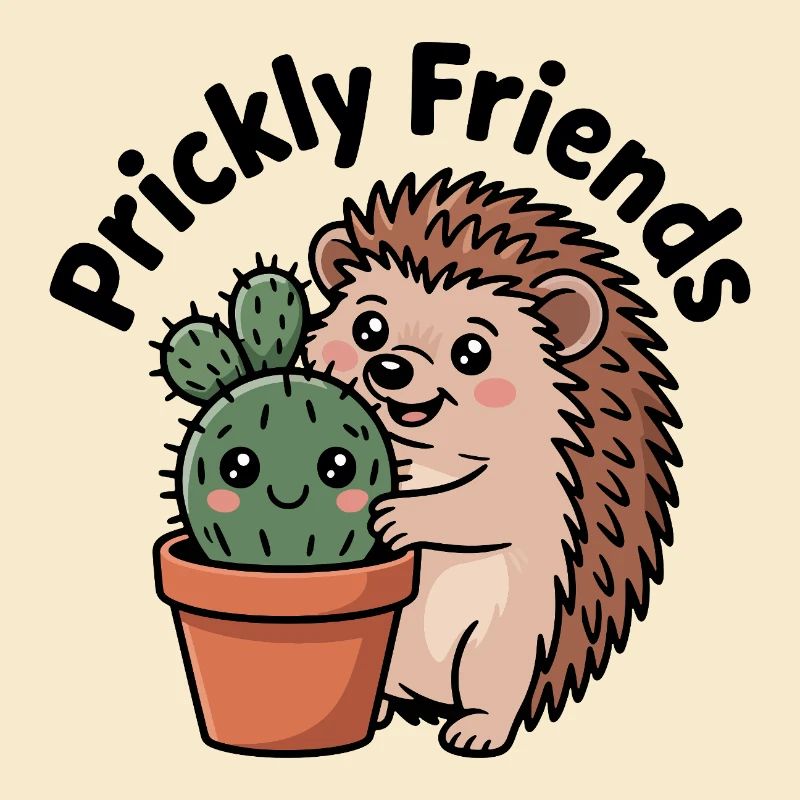 Kaktusfreundlicher Igel