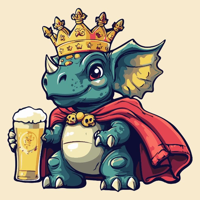 Dinosaur triceratops beer king