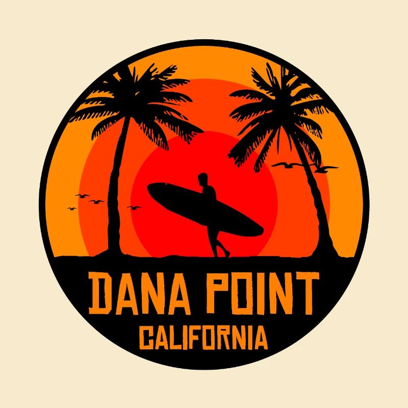 Coucher de soleil sur les surfs de Dana Point