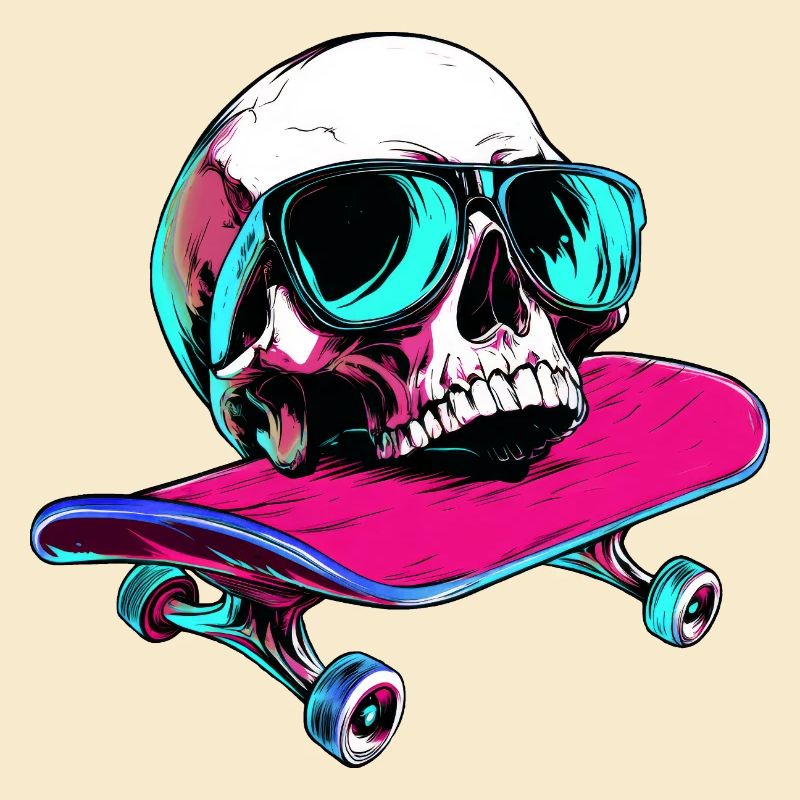 Skull Skateboard - 1990