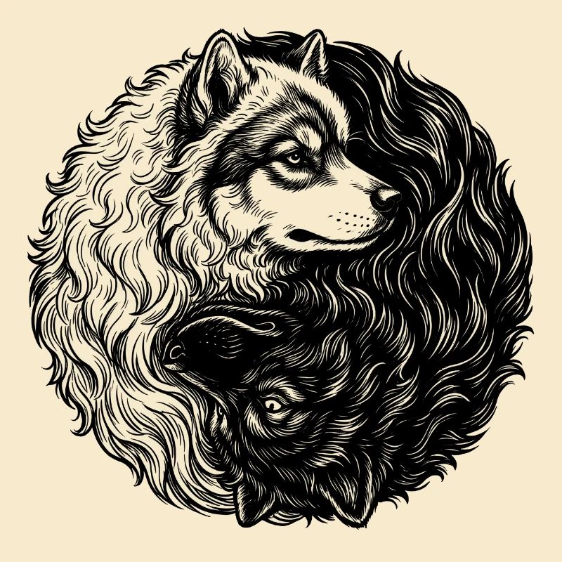 Eurasier | Yin Yang | Hintergrund Material
