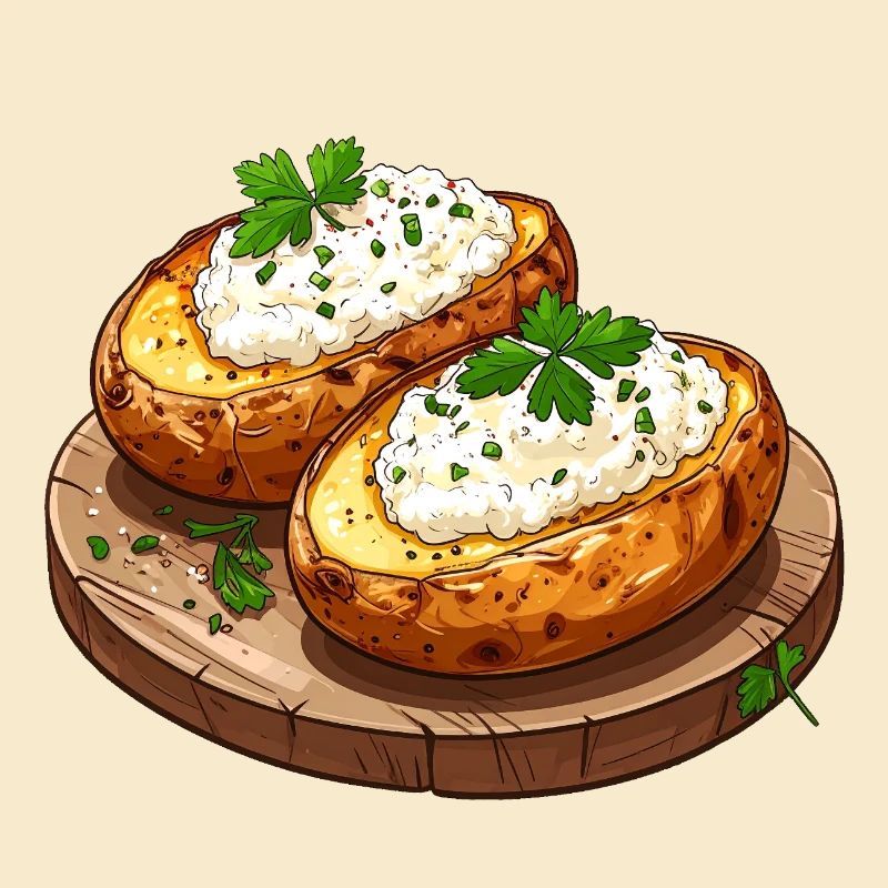 Jacket potatoes with quark