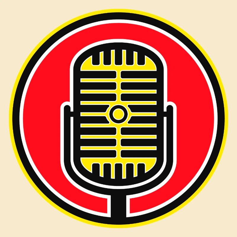 Retro Microphone Badge