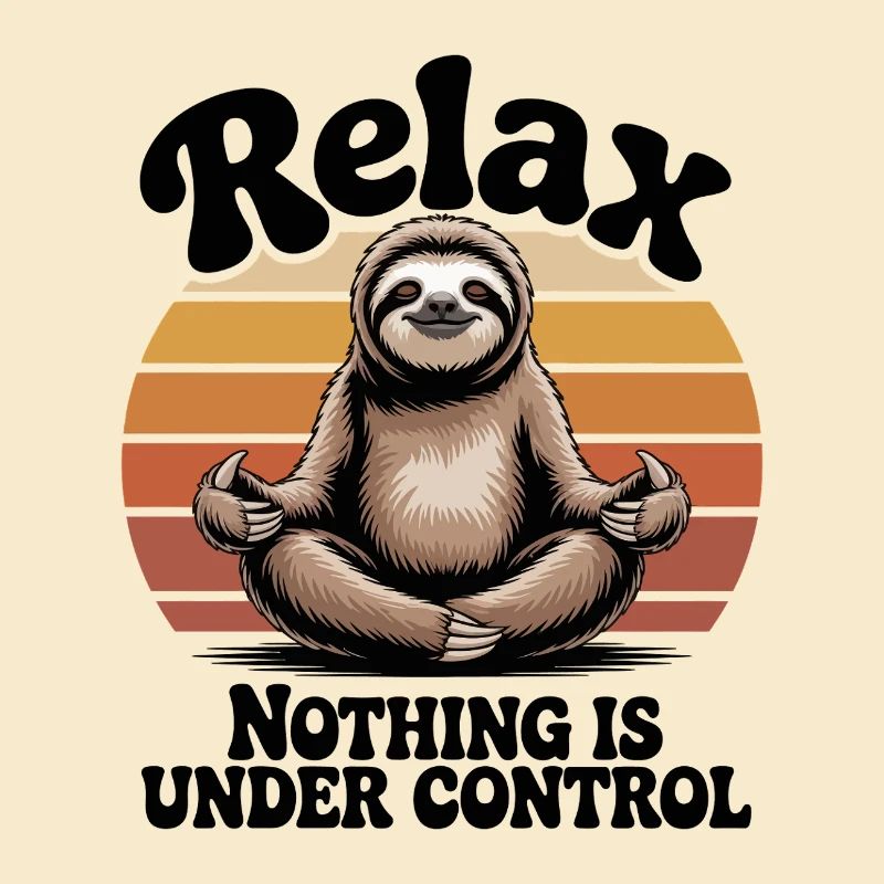 Relax Nothing Is Under Control Vintage Sloth