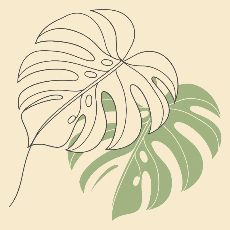 Illustration d’illustration de feuilles de Monstera