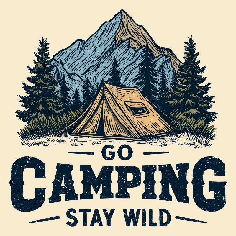 Aventure de camping : Dire : Allez camper, restez en liberté, campez