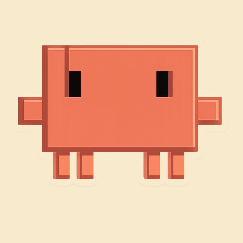 Claude Code Pixel AI Mascot Dev Sticker