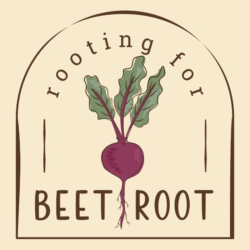 Earthy Beetroot Design - Minimalist Botanical 