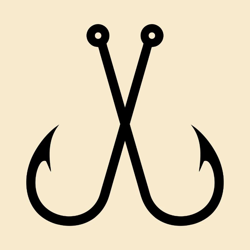 Crossed Fish Hooks