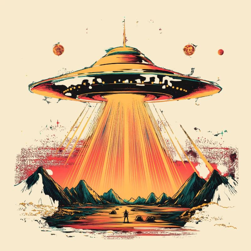 UFO arc over mountains