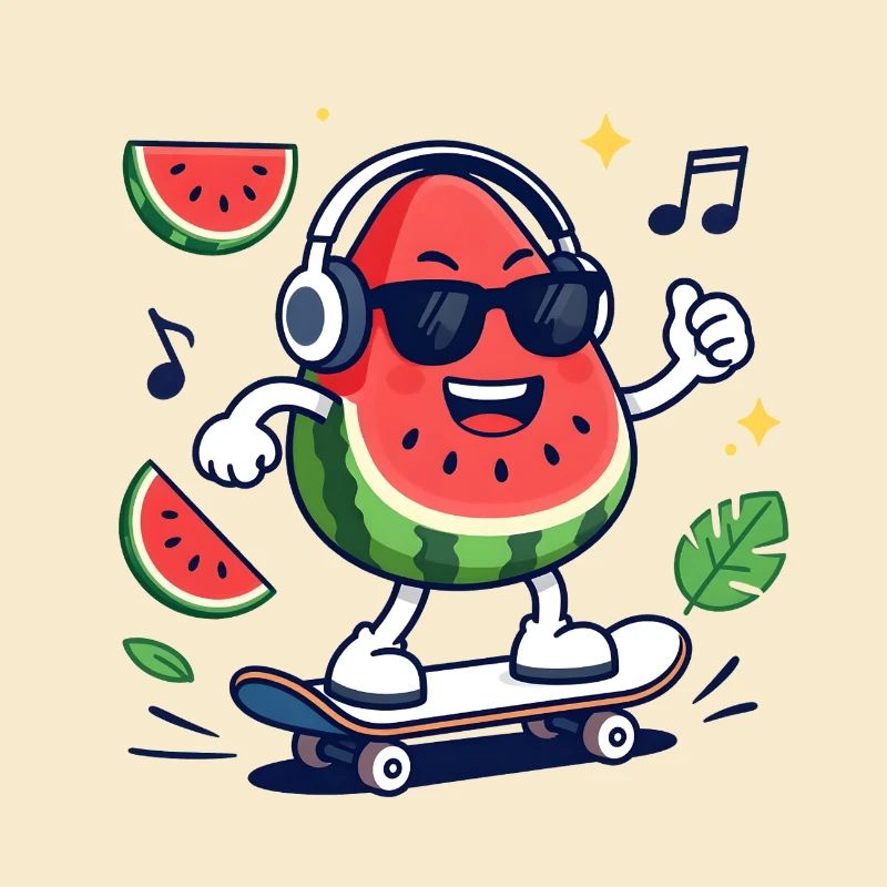 Pastèque Rythmée en Skate