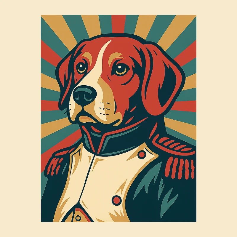 Dog General Style Poster Rétro Design Vintage