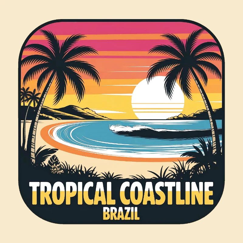 Côte tropicale du Brésil Coucher de soleil