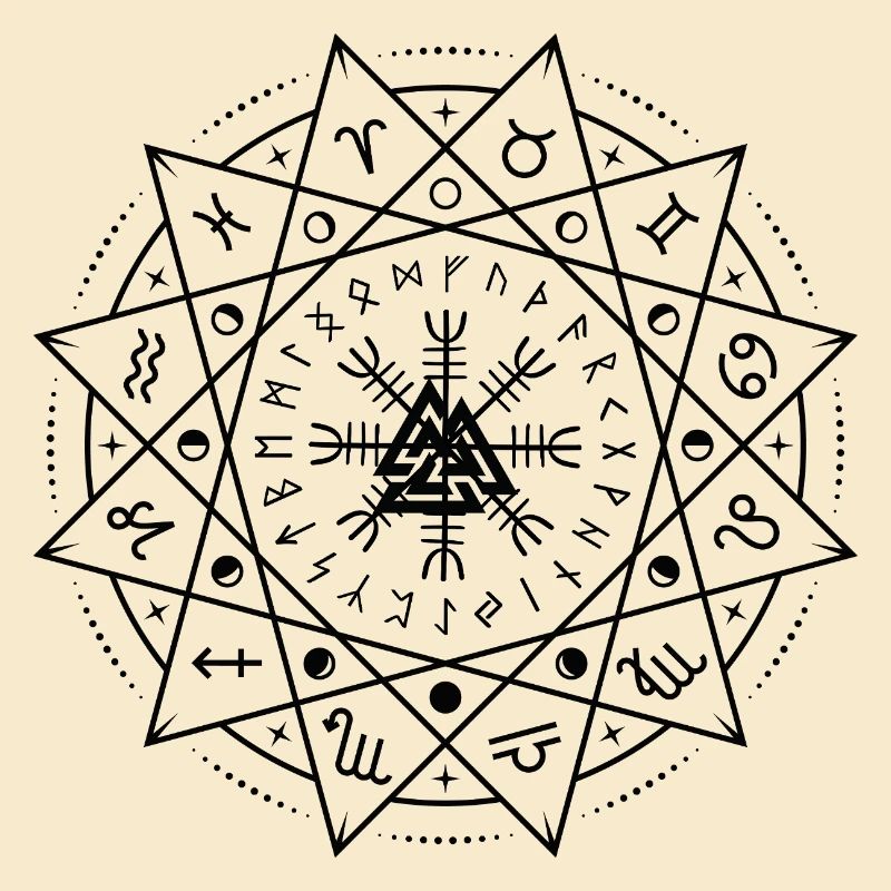 Geometric mountain mandala