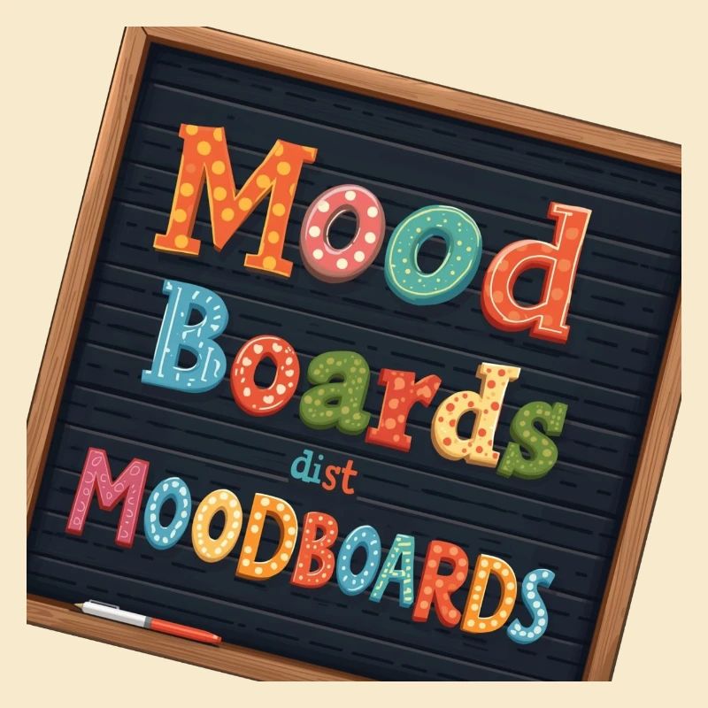Mood Boards Colorful Typography