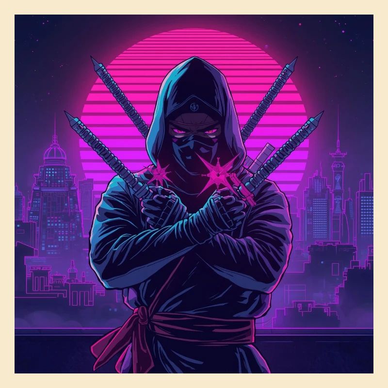 Ninja néon dans Cybercité