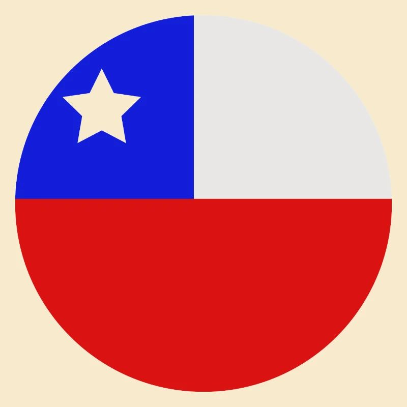 Drapeau chilien rond