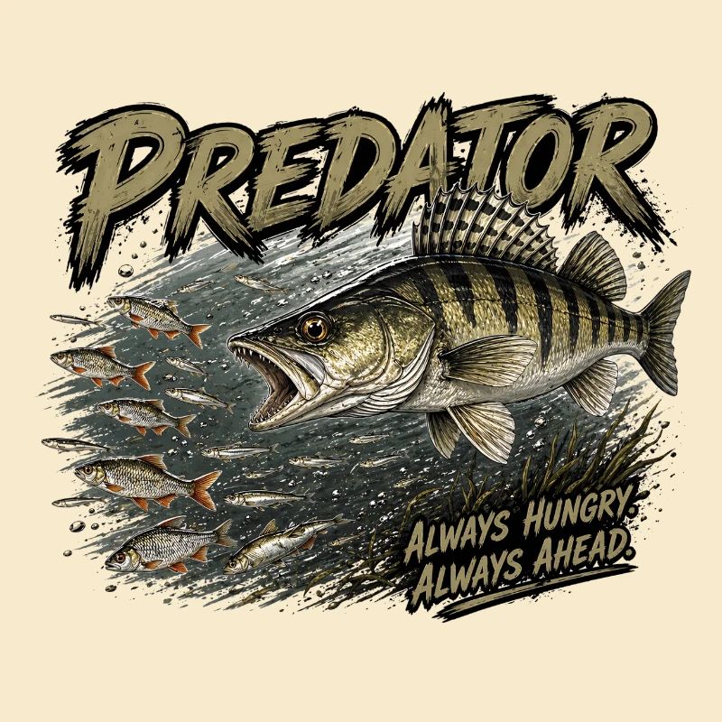 Fressfisch-Zander-Angriffs-Design