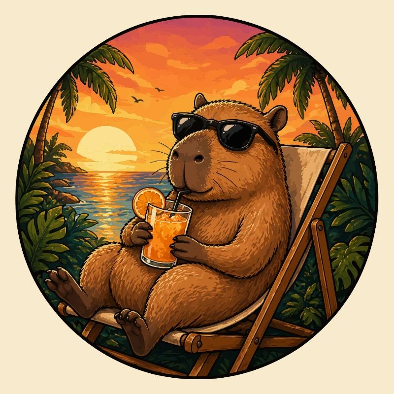 Capibara im Strandkorb