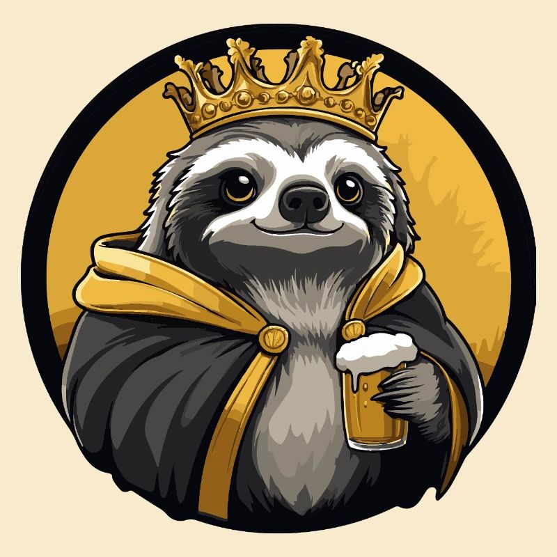 Faultier Bier Lustig