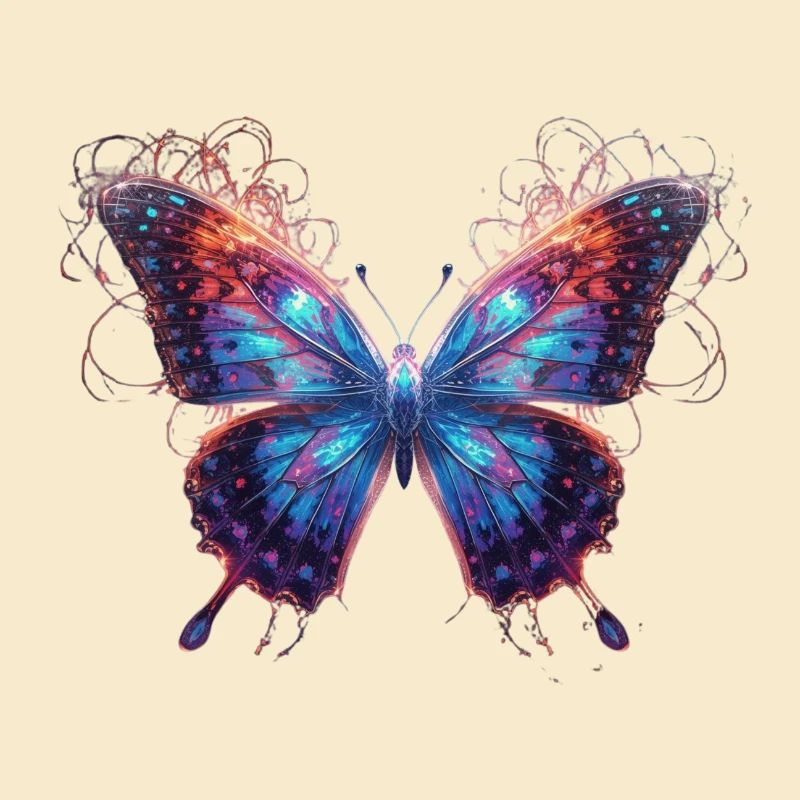 Neon Galaxy Butterfly