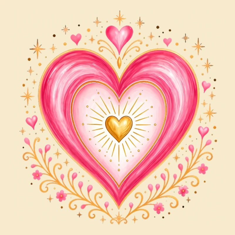 Herz rosa gold