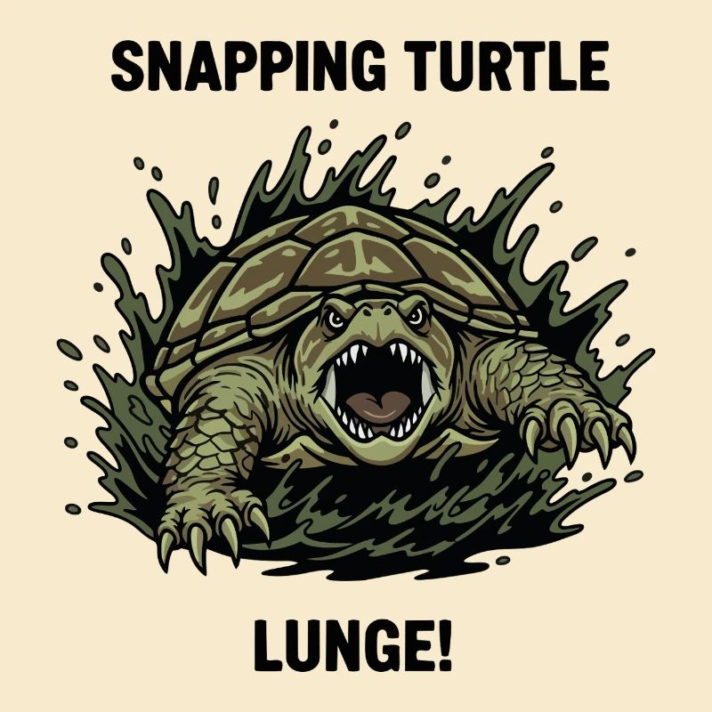 Tortue Serpentine Danger Lunge Snapping Turtle