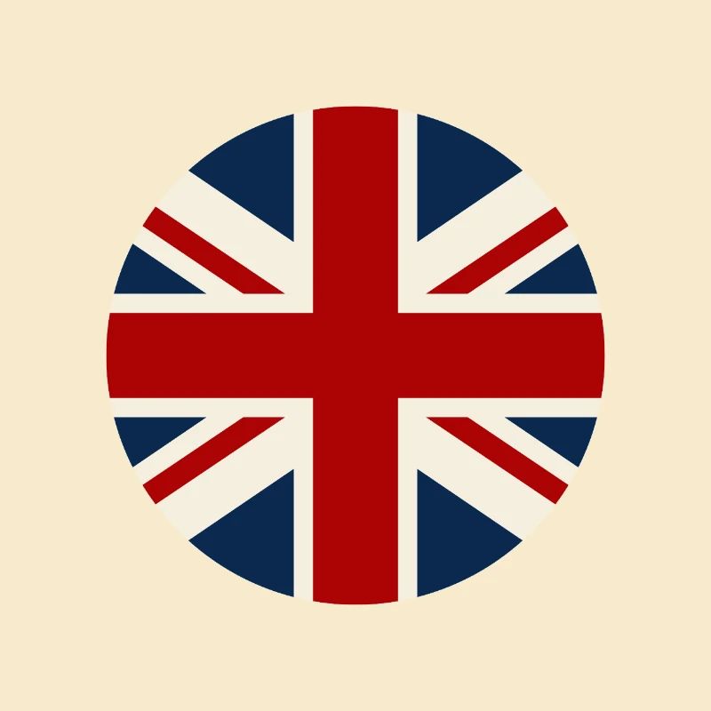 Drapeau britannique en forme de cercle