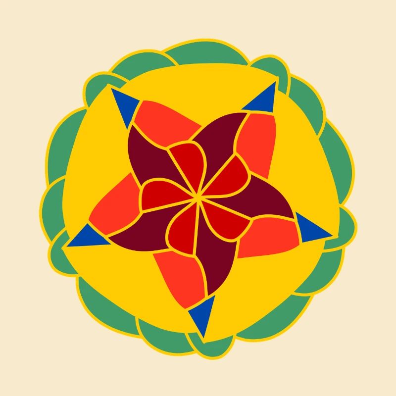 Mandala éclatant géométrique