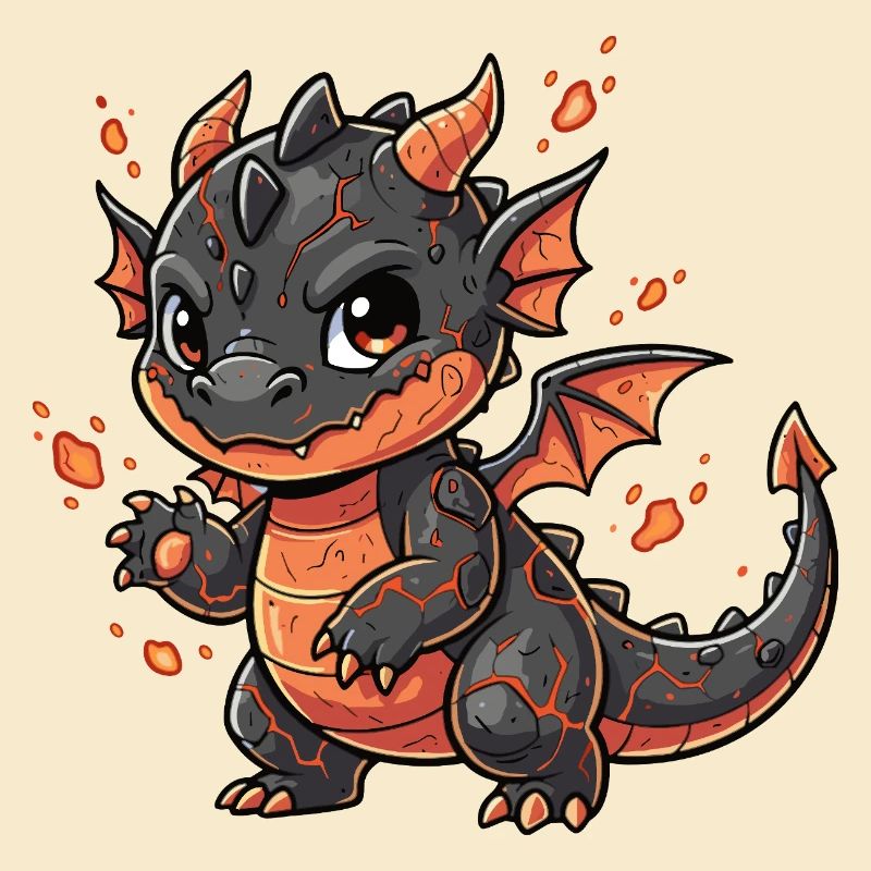 Lava Drache Kuschelheld